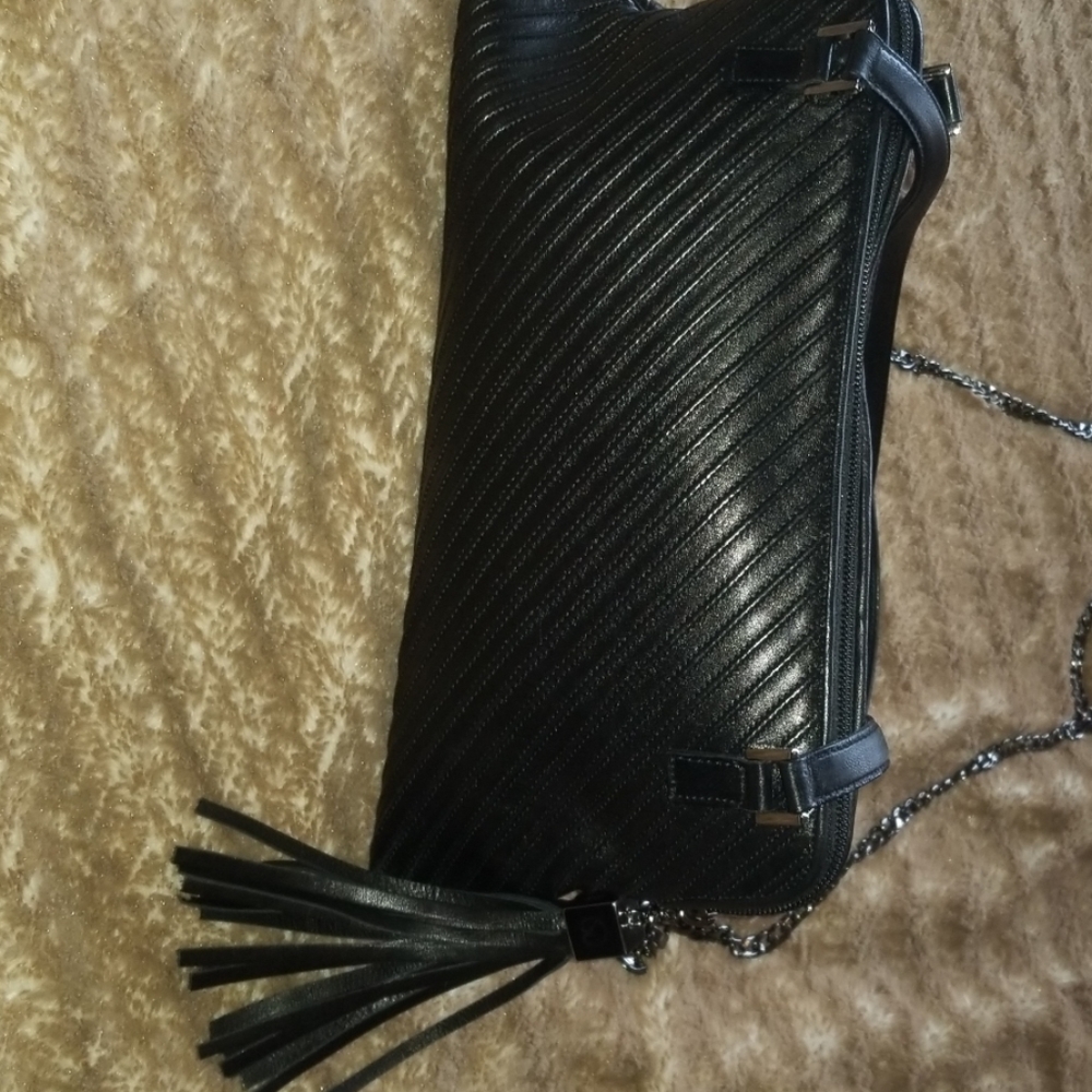 St.John knits Black  Italian leather purse - Picture 3 of 8